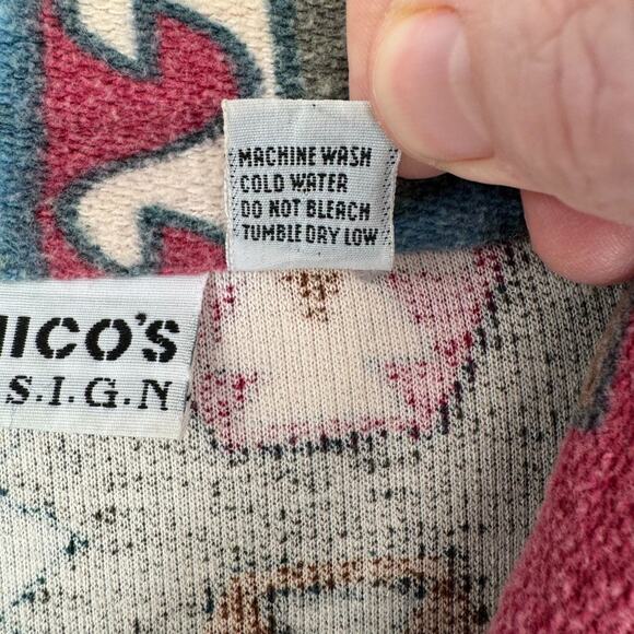 Vintage‎ Chico's Design Southwest Print Button Down Shacket Women's Size Large - Picture 10 of 12